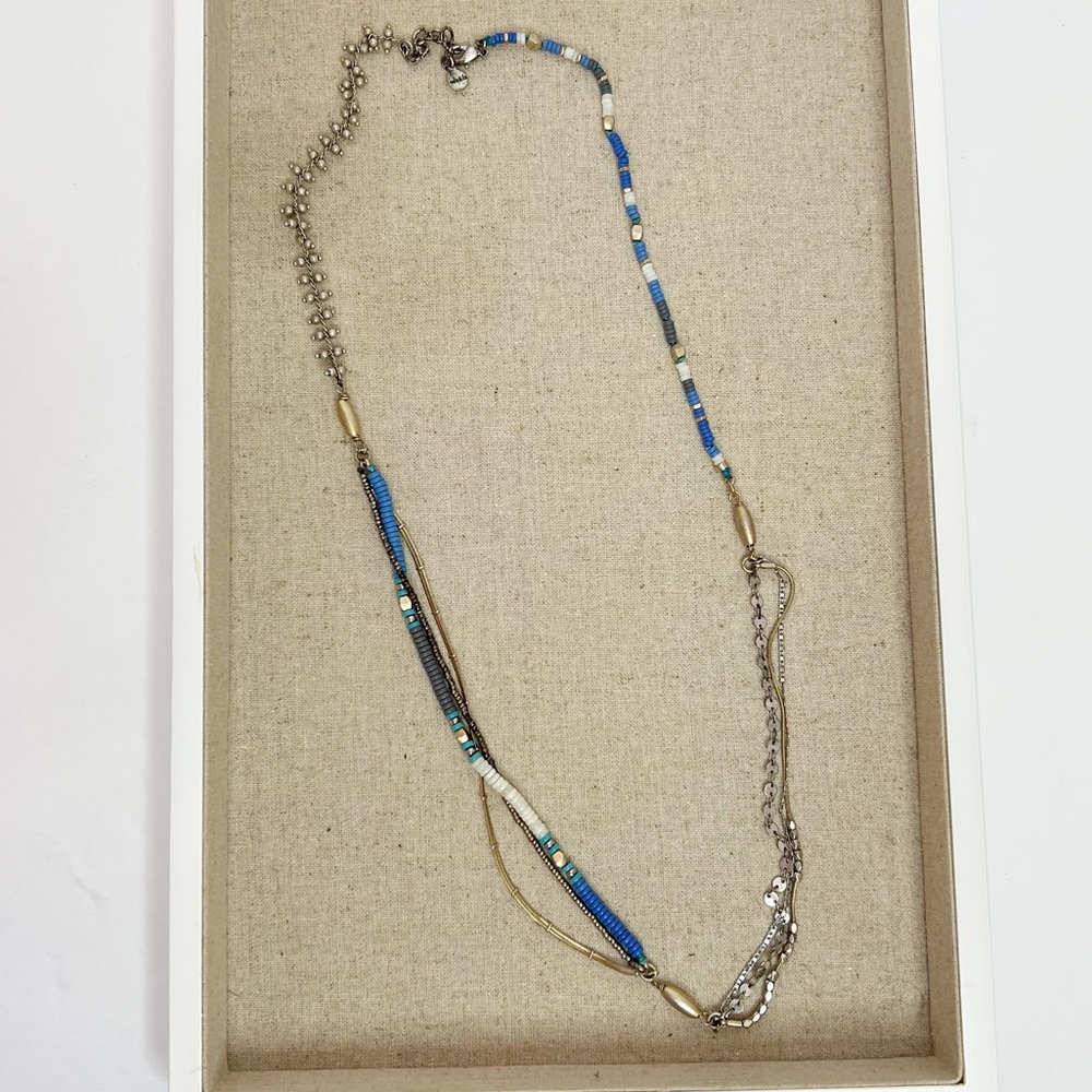 Stella & Dot Blue Silver Necklace